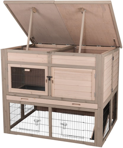 TRIXIE natura Kleintierstall XL mit Wärmedämmung, 120 × 98 × 94 cm