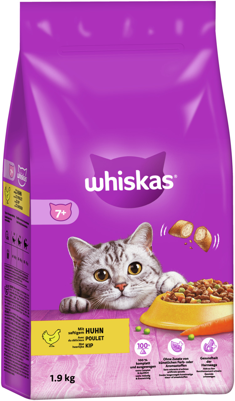 Whiskas Trocken 7+ mit Huhn Katzentrockenfutter