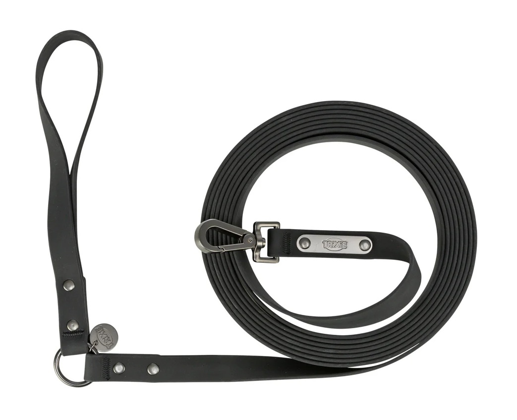 TRIXIE Schleppleine CityStyle, PVC, M–L: 5 m/20 mm, schwarz