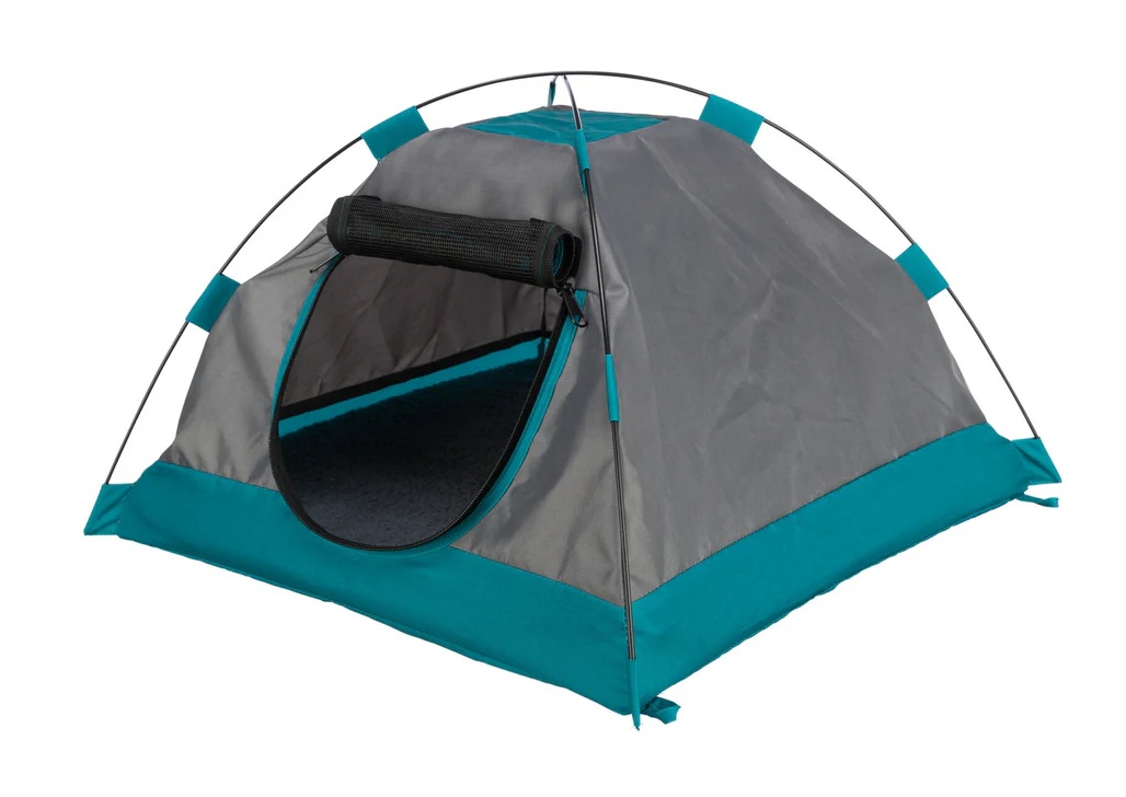 TRIXIE Zelt für Hunde, 80 × 63 × 65 cm, dunkelgrau/petrol