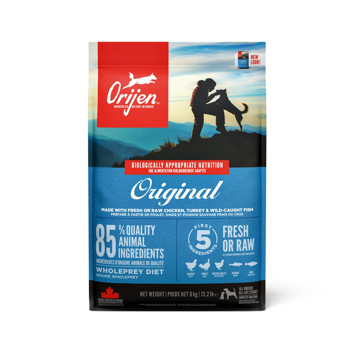 Orijen Original Adult Dog Hundetrockenfutter 6 Kilogramm