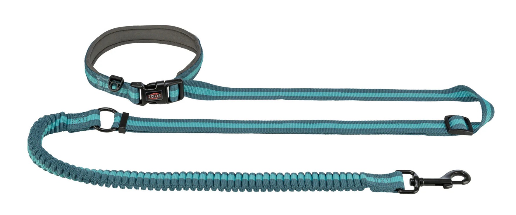 TRIXIE Joggingleine, 1,33–1,80 m/20 mm, petrol/aqua