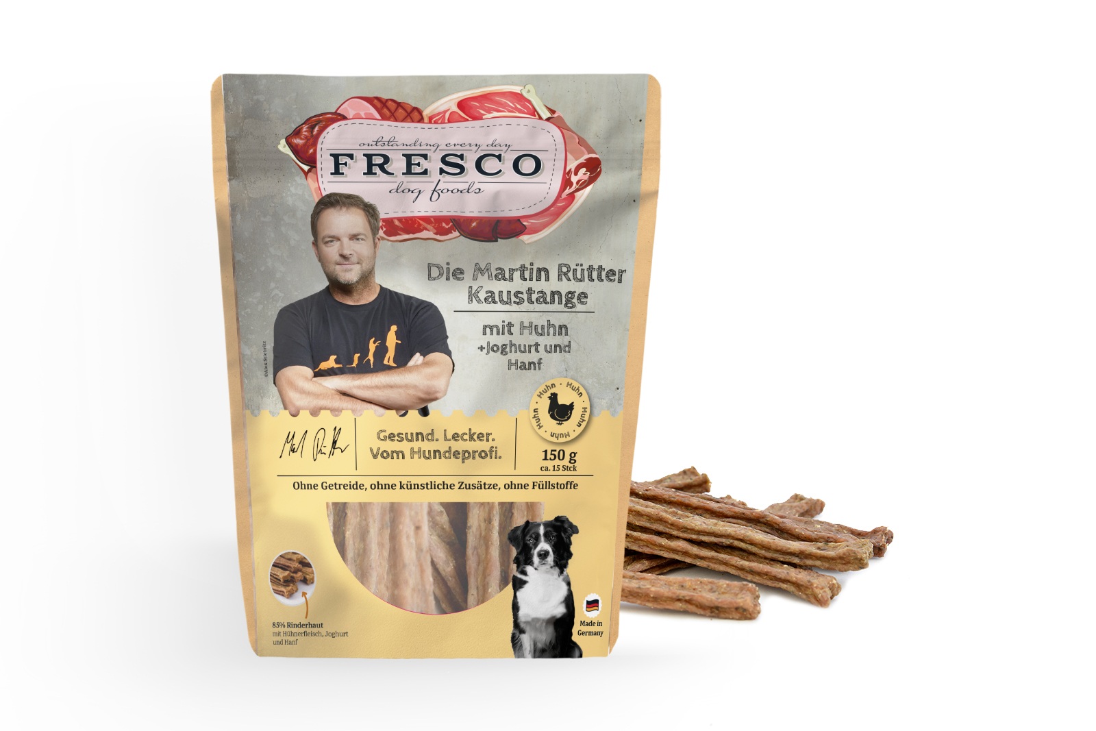 FRESCO Die Martin Rütter Kaustange mit Huhn, Joghurt und Hanf 150g