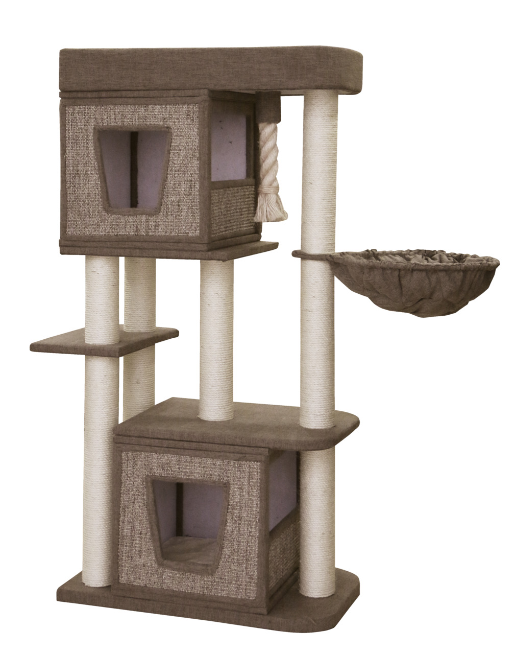 Nobby Kratzbaum Zati 70x40x141cm Leinenoptik braun