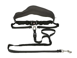 TRIXIE Bauchgurt mit Leine, breit, neoprengepolstert, Gurt: 70–120 cm/12 cm,  Leine: 1,10–1,50 m/20 mm, sch
