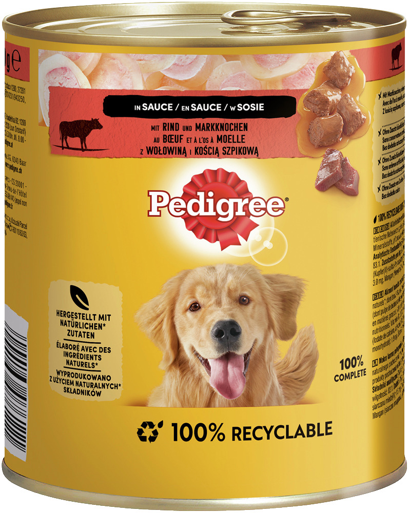 Pedigree Adult Markknochen Rind in Sauce Hundenassfutter