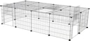 Vorschaubild Freilaufgehege mit Abdeckung, Metall, 152 × 38 × 72 cm, schwarz