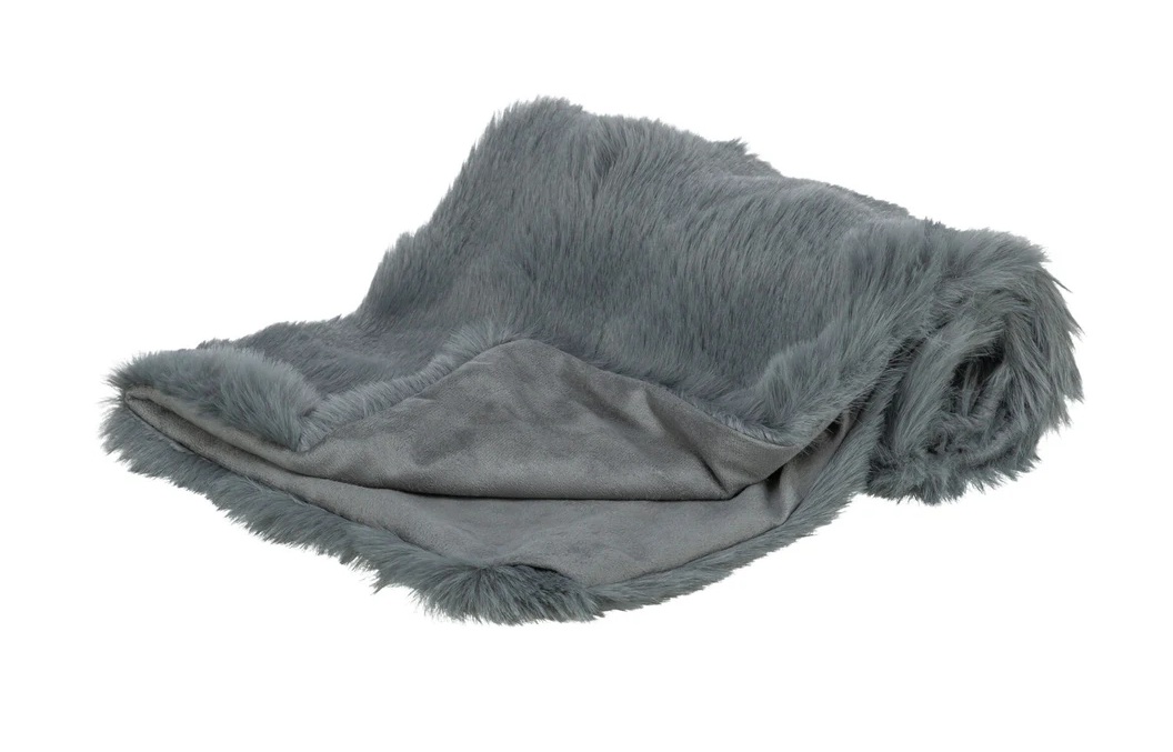 TRIXIE Decke Elli, Plüsch/Velours, dunkelgrau