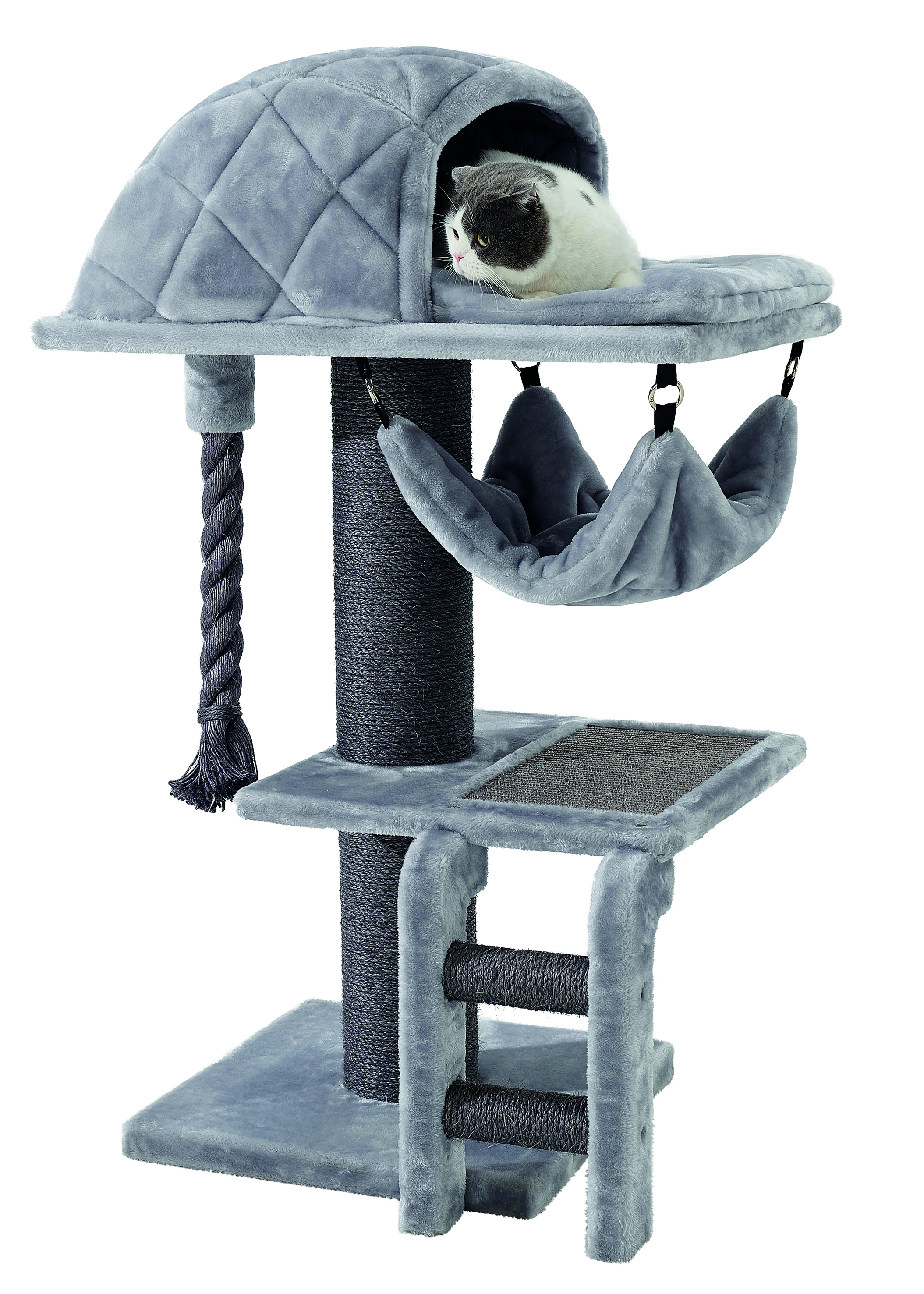 NOBBY Kratzbaum "RAMI XL" grau; 45 x 45 x 115 cm