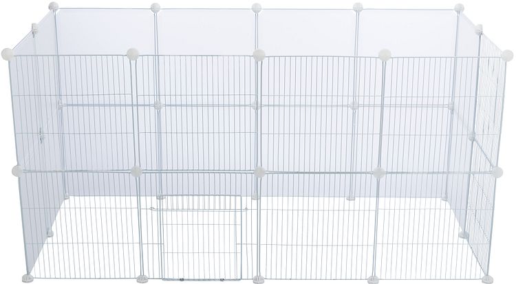 TRIXIE Indoor Freilaufgehege, Metall/Kunststoff, 140 × 35 × 70 cm, weiß