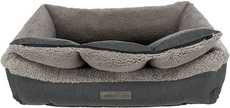 TRIXIE Vital Bett Bendson, eckig, 90 × 60 cm, dunkelgrau/hellgrau