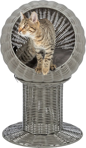 Höhle Amalia, Polyrattan, rund, ø 42 × 70 cm, grau