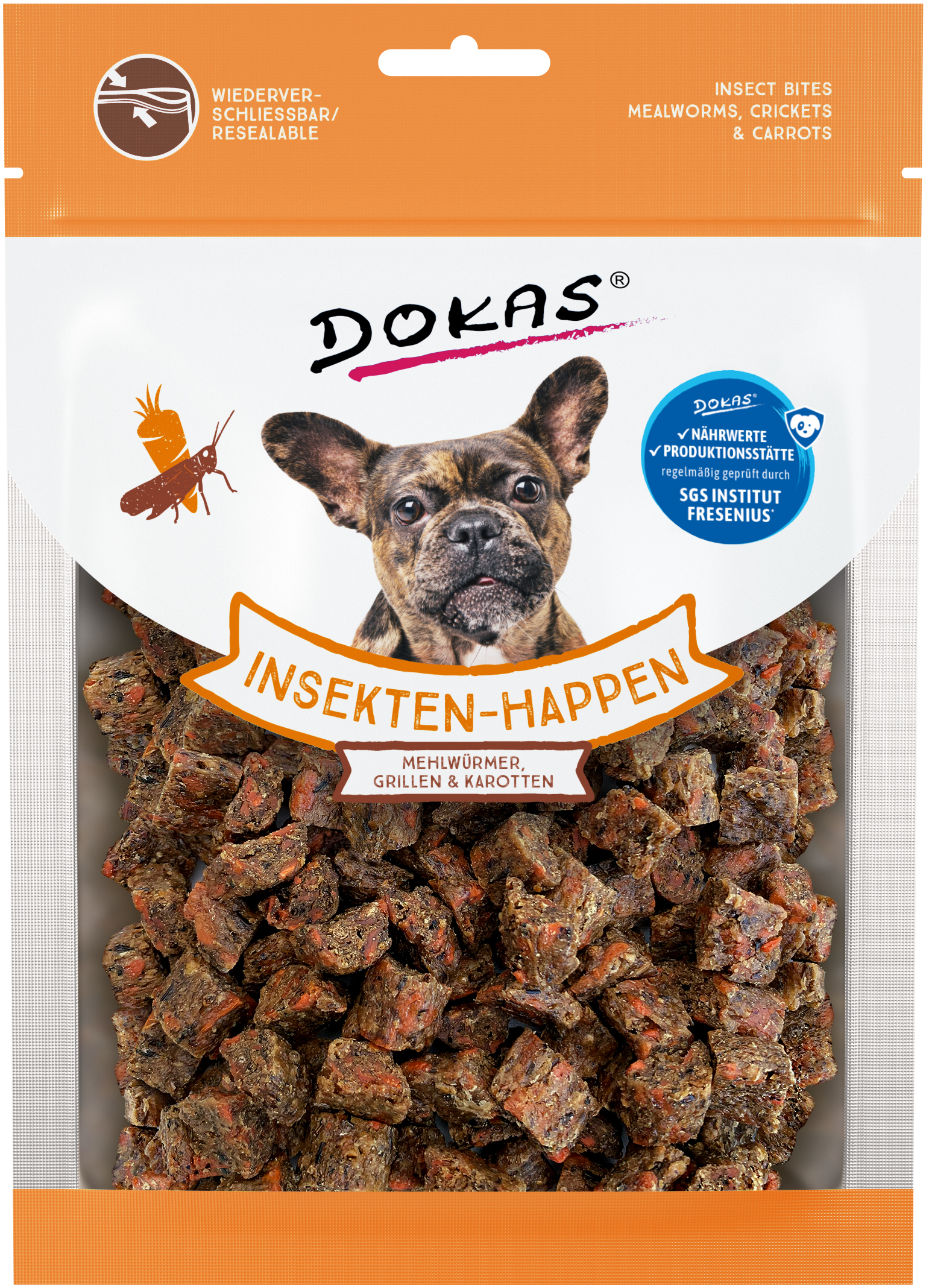 DOKAS Insekten-Happen 100g Hundesnacks