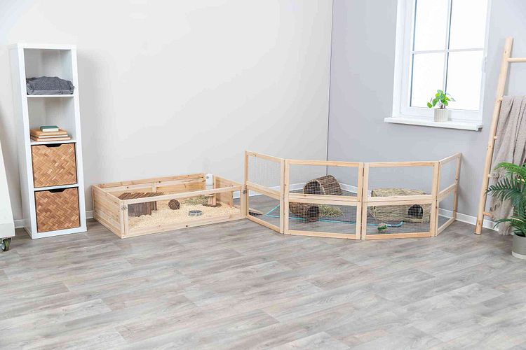 TRIXIE Indoor Freilaufgehege, Meerschweinchen, 4 Elemente à 60 × 30 cm