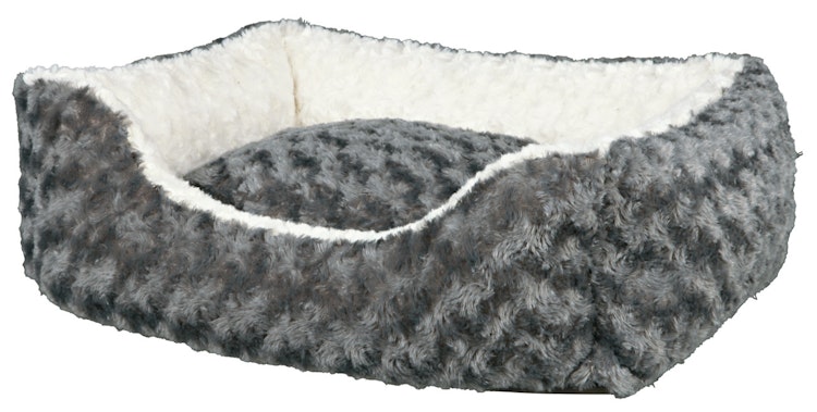 TRIXIE Kuschelbett Kaline 65 x 50 Centimeter grau/creme Katzenliegeplatz