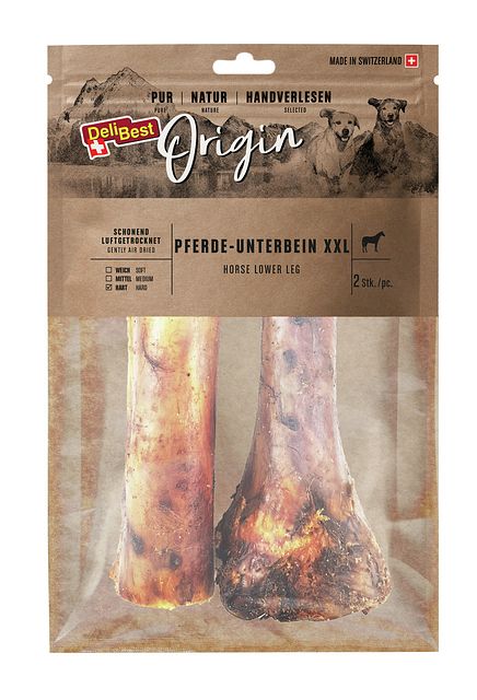 DeliBest Pferdeunterbein 2 Stück HundekauartikelVorschaubild