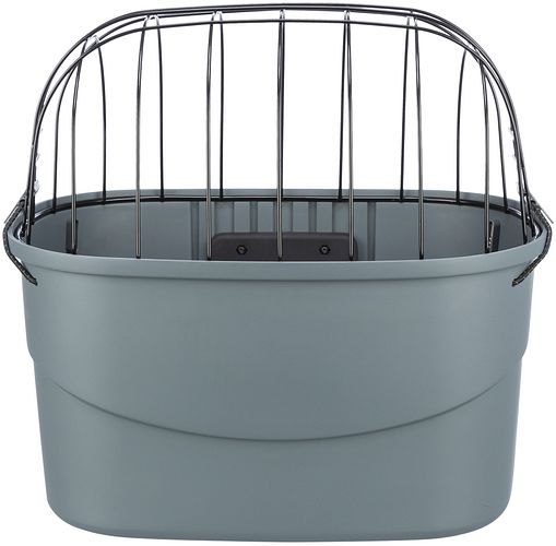 TRIXIE Front-Fahrradkorb, Kunststoff, 42 × 39 × 30 cm, grau