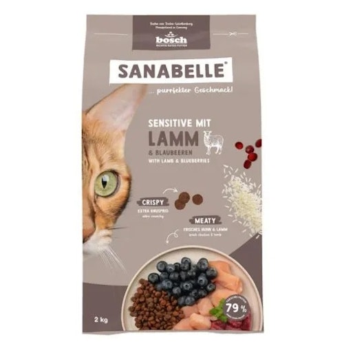 Sanabelle 1 x 2kg Sensitive Lamm Katzentrockenfutter