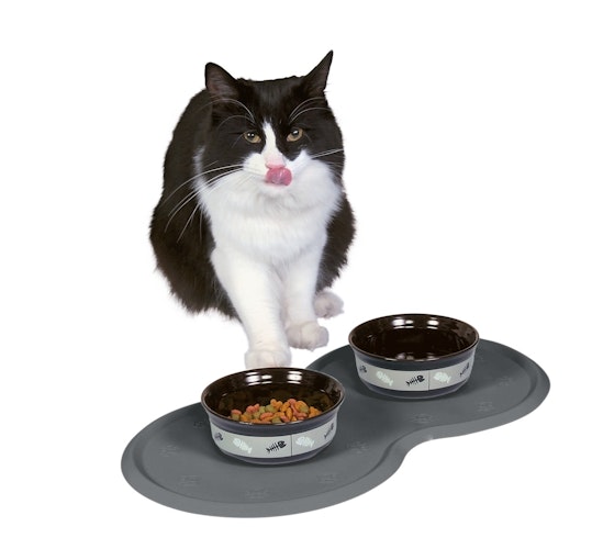 TRIXIE Napfunterlage Naturgummi 45 x 25 cm dunkelgrau