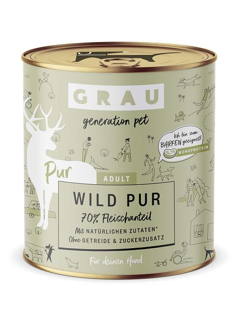 grau Hund 800 Gramm HundenassfutterVorschaubild