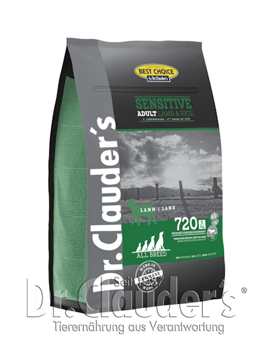 Dr. Clauder's Best Choice Lifecycle Sensitive Adult Lamm & Reis All Breed Hundetrockenfutter