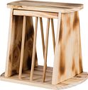 Vorschaubild TRIXIE Heuraufe mit Deckel, Holz/geflammt, 25 × 22 × 18 cm