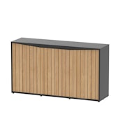 Aquatlantis Splendid Ultra 300 Schwarz/Eiche geriffelt Schrank