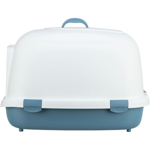TRIXIE Katzentoilette Primo XXL Top, mit Haube, 56 × 47 × 71 cm, blau/weiß