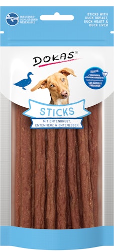 DOKAS Sticks Hühnerbrust & Hühnerherz Hundesnack