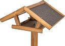 Vorschaubild TRIXIE Futterhaus mit Ständer, Kiefernholz, 46 × 22 × 44 cm/1,15 m, braun
