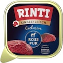 Vorschaubild Rinti Singlefleisch Excusiv Schale 10x150g Ross PUR Hundenassfutter