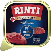 Rinti Singlefleisch Excusiv Schale 10x150g Ross PUR Hundenassfutter
