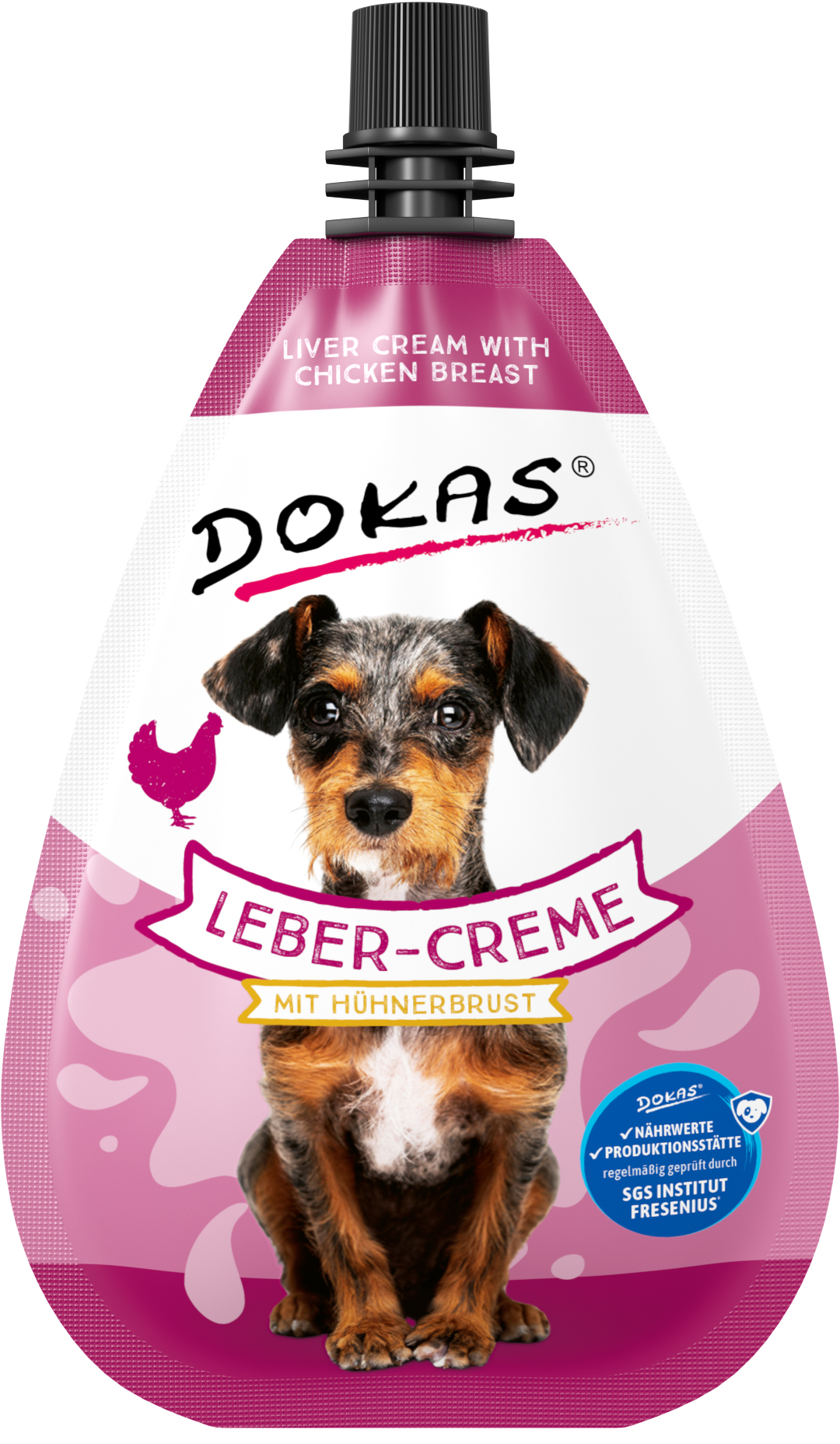 DOKAS Leber-Creme mit Hühnerbrust Hundesnack