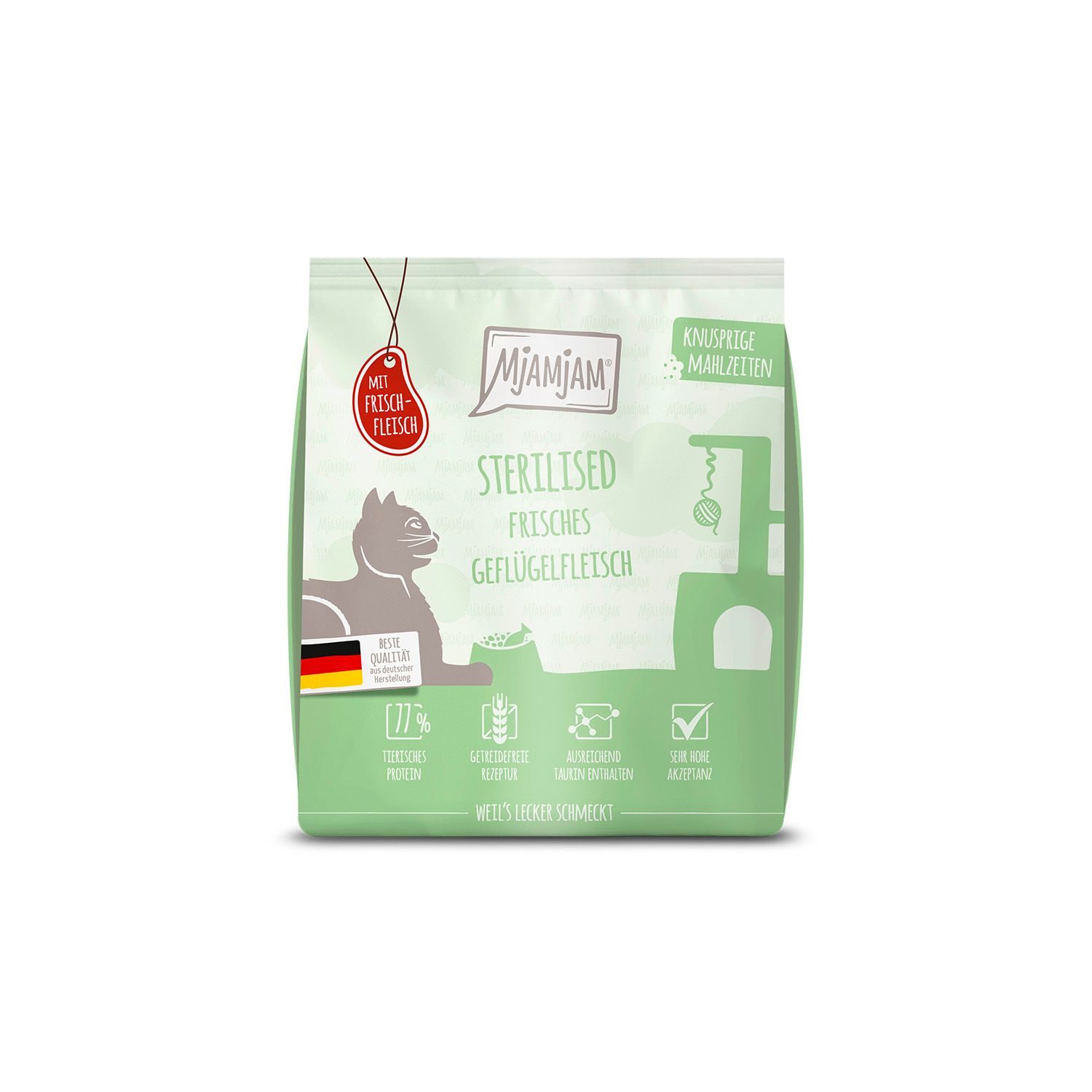 Mjamjam Frisches Geflügel Sterilised Katzentrockenfutter