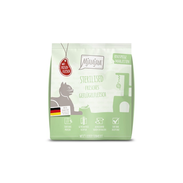 Mjamjam Frisches Geflügel Sterilised KatzentrockenfutterVorschaubild