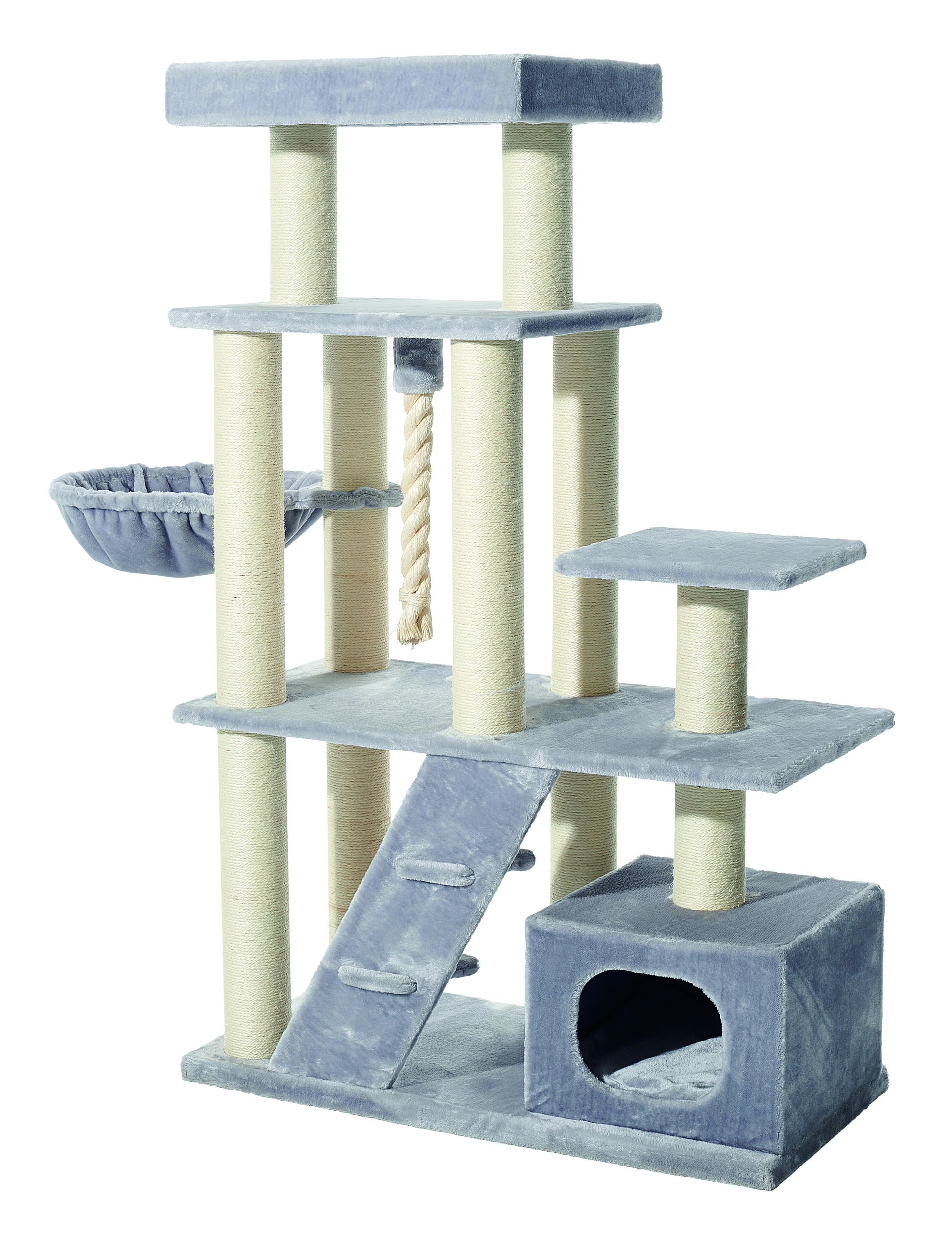 NOBBY Kratzbaum  "KILIS" hellgrau; 100 x 50 x 160 cm