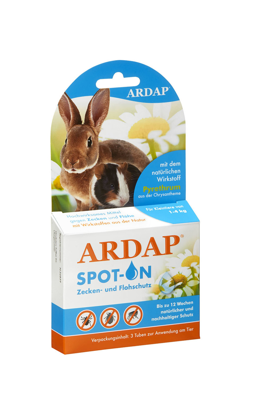ARDAP Spot-on gegen Ungeziefer 3 x 0,4 ml für Kleintiere 1-4kg