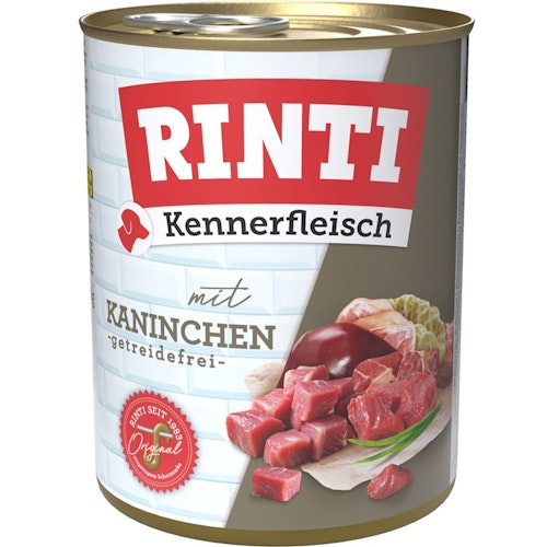 Rinti Kennerfleisch Dose 6x400g Kaninchen Hundenassfutter