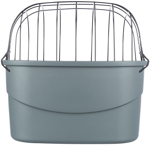 TRIXIE Front-Fahrradkorb, Kunststoff, 42 × 39 × 30 cm, grau