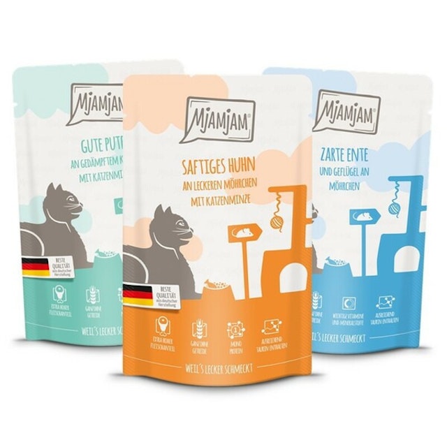 MJAMJAM Mixpaket 12 x 125 Gramm KatzennassfutterVorschaubild