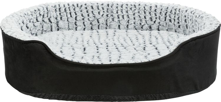 TRIXIE Vital Bett Lino, oval, schwarz/grau