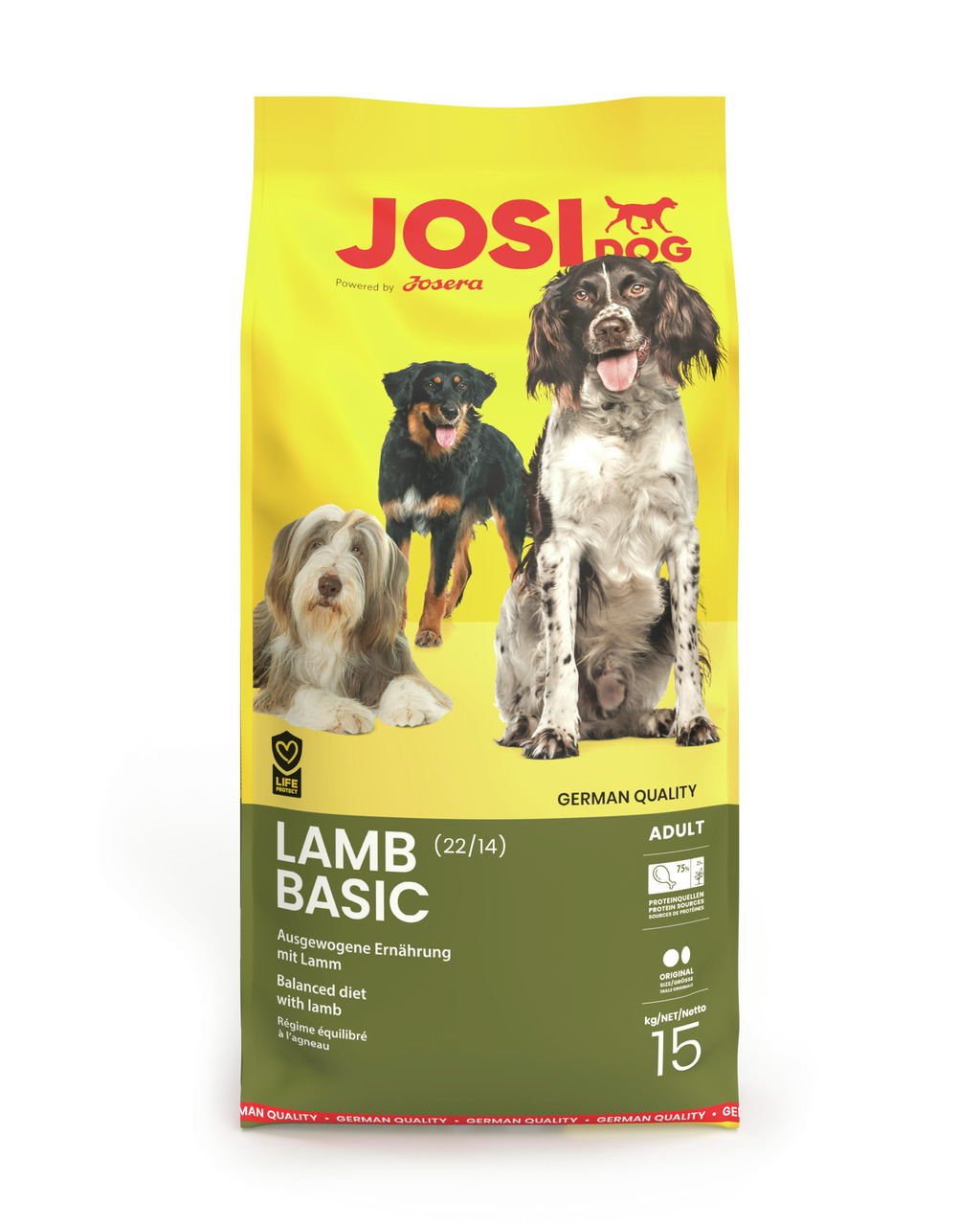 Josera JosiDog Lamb Basic 15 Kilogramm Hundetrockenfutter