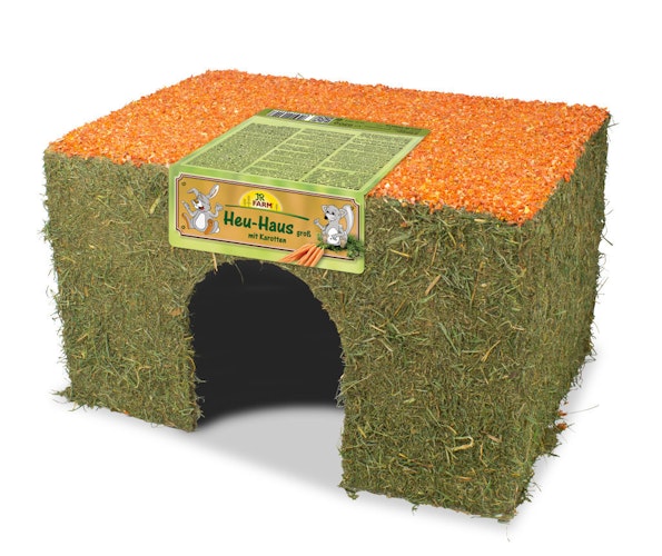 JR FARM Nager Heu-Haus mit Karotten Kleintiersnack / Zubehör