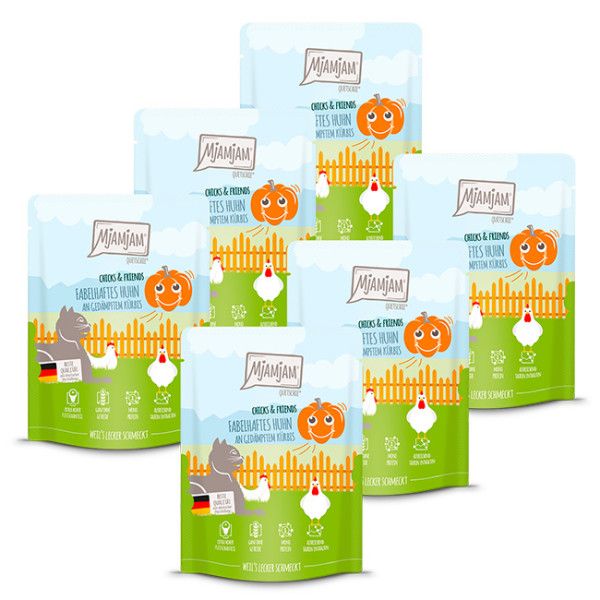 Mjamjam Chicks & Friends Box 9x300g MP Katzennassfutter