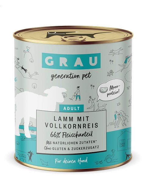 grau Hund 800 Gramm HundenassfutterVorschaubild