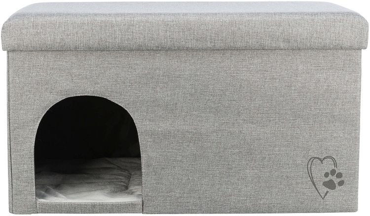 TRIXIE Höhle Kimy, 72 × 40 × 40 cm, hellgrau