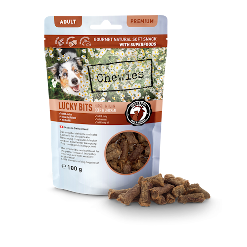 Chewies Lucky Bits Hirsch und Huhn Adult 100g