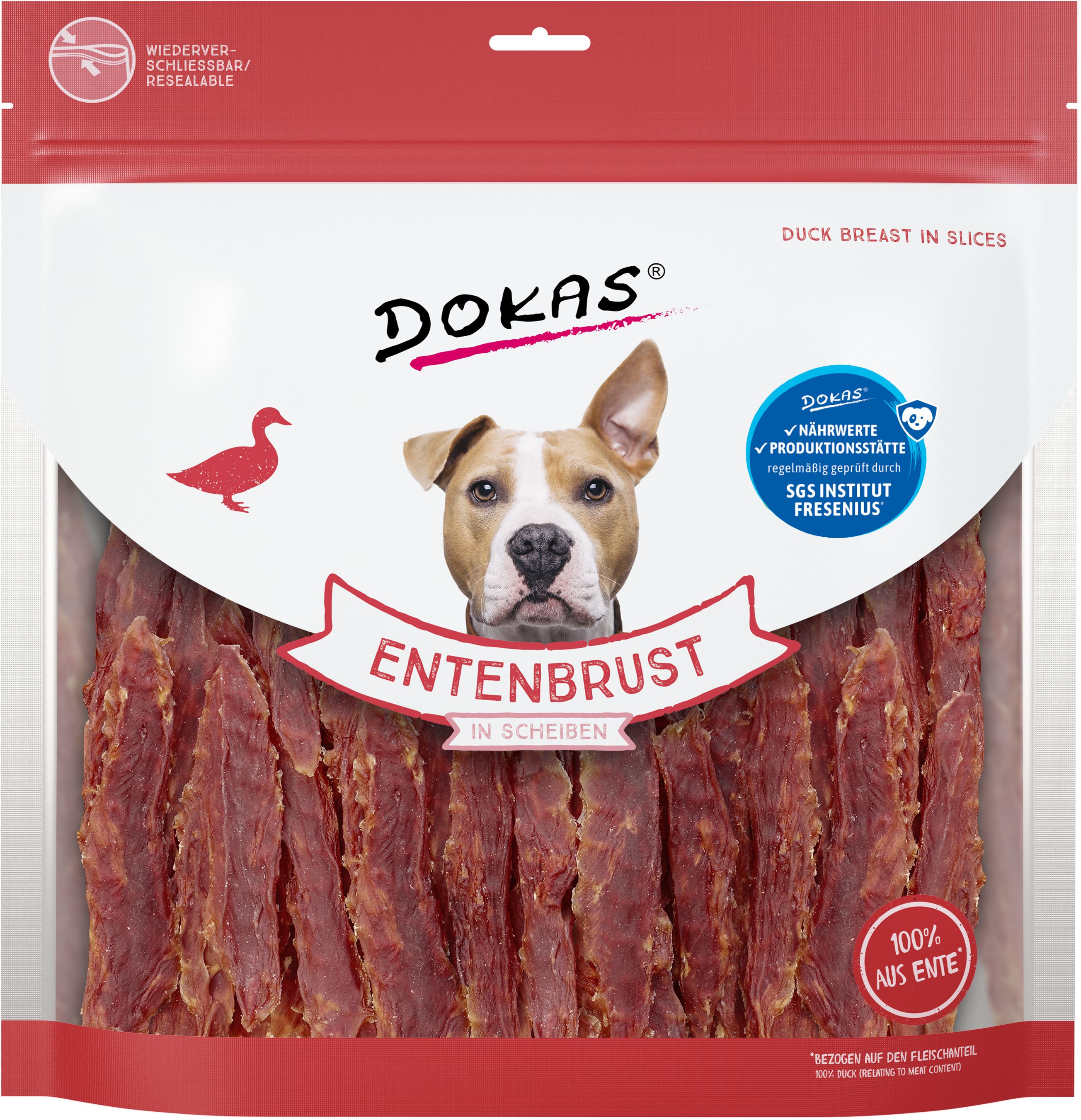 DOKAS Entenbrust in Scheiben 900g Hundesnack