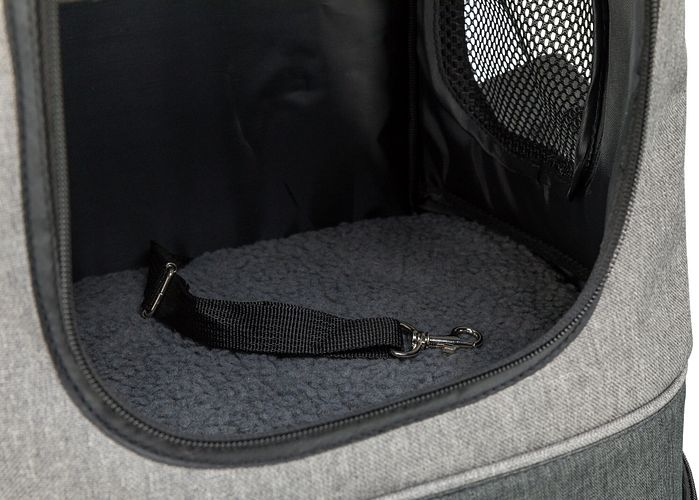 TRIXIE Rucksack Timon, 34 × 44 × 30 cm, schwarz/grau