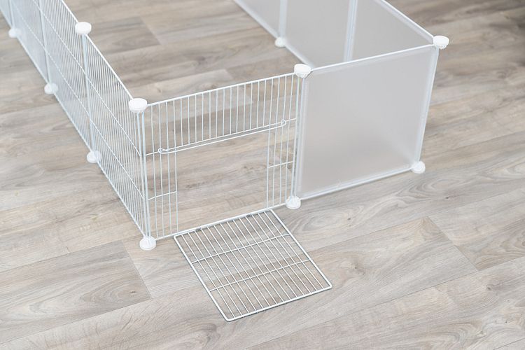 TRIXIE Indoor Freilaufgehege, Metall/Kunststoff, 140 × 35 × 70 cm, weiß